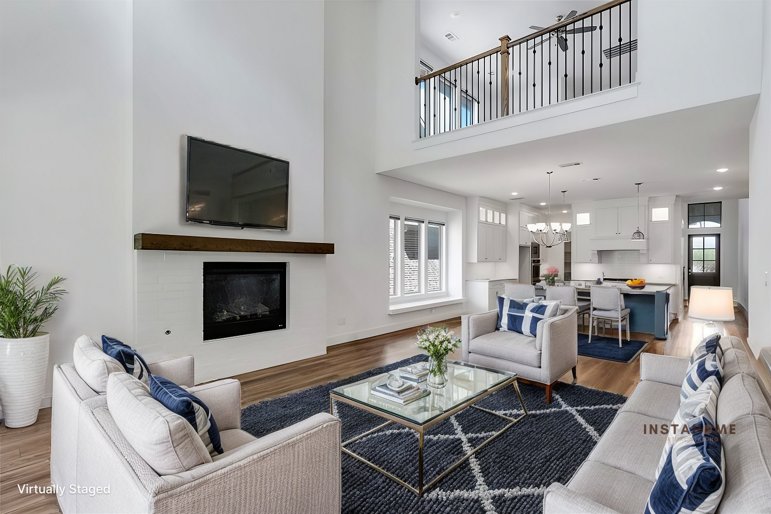 After Virtually Staged Livingroom in Modern Style